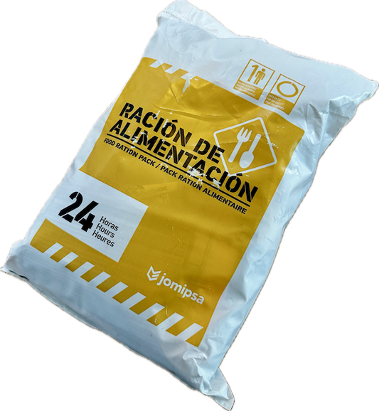 Militær nødration 24h med oksegryde og kødboller m. pasta (menu 1)